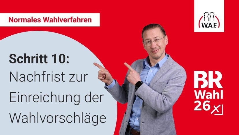 10. Schritt: Nachfrist zur Einreichung gültiger Wahlvorschläge