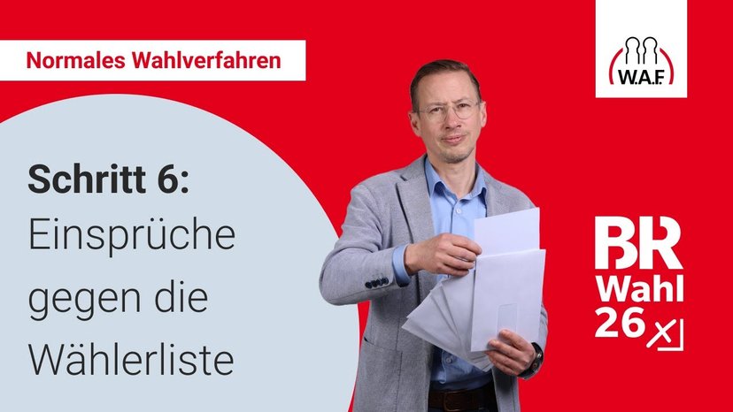 6. Schritt: Einsprüche gegen die Richtigkeit der Wählerliste