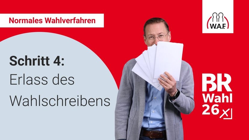 4. Schritt: Erlass des Wahlausschreibens