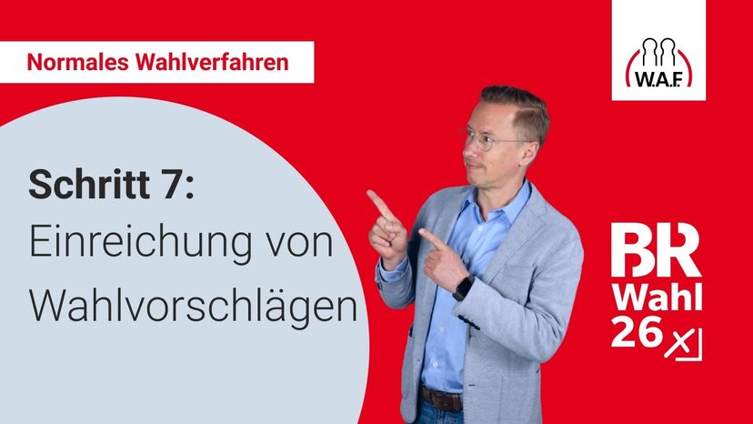 7. Schritt: Einreichung von Wahlvorschlägen